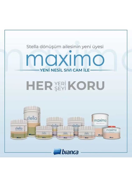 Stella Maximo Solvent Bazlı Yeni Nesil Sıvı Cam (Maximum Direnç) 0,5 Lt (Maximo + İpek Fırça + Parmak Rulo Seti )