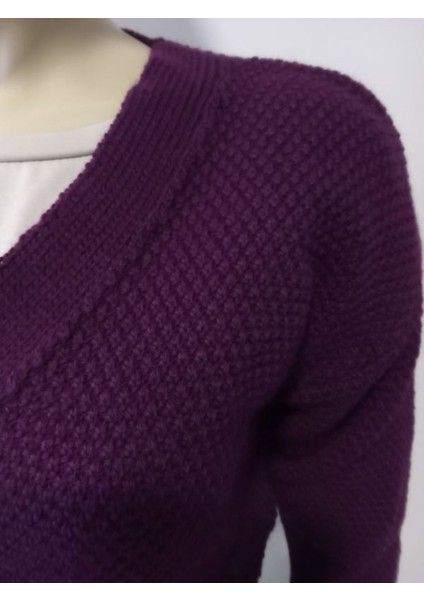 Kadın Yıldız Düğmeli Triko Hırka