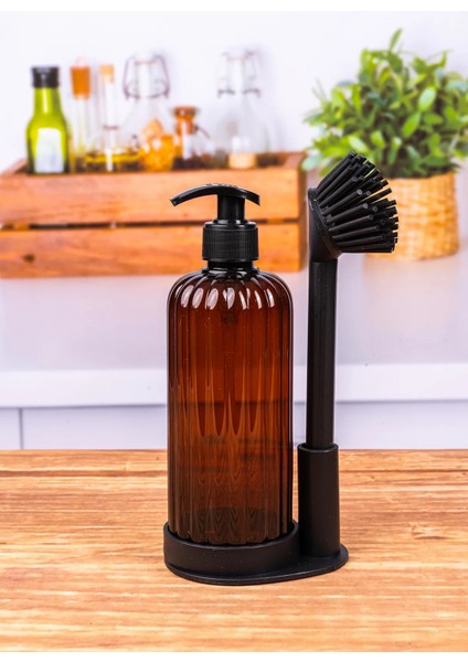 Vıvo Sıvı Sabunluk Yumuşak Silikon Fırçalı Set - Çamaşır Suyu - Amber Şişe 500 ml V-166 indirimleri