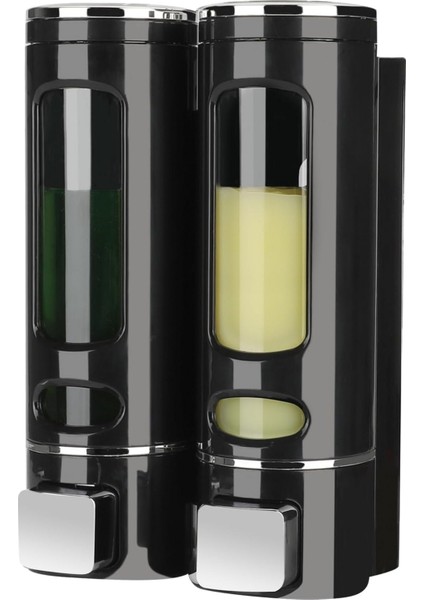 Dln Shop 2 Adet Siyah 400 ml Sabunluk Duvara Monte Şeffaf Sıvı Plastik ve Mutfak Banyo Şişesi D-52 fiyatları