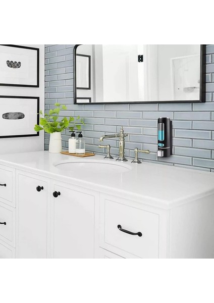 Dln Shop 2 Adet Siyah 400 ml Duvara Monte Manuel Sabunluk Banyo , Mutfak El Sıvı Şampuan Duş Jeli D-52 indirimleri