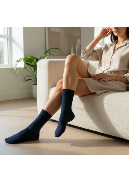 Gost Liria- 5’li Renkli Ribanalı Unisex Soket Çorap