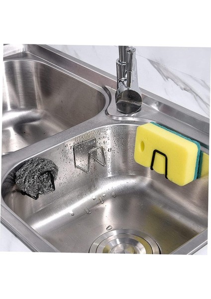 Dilan Store 1 Adet Siyah Musluk Yanı Sünger'lik Sünger Askılığı Evye Sünger'liği Banyo Mutfak Düzenleyici D-1