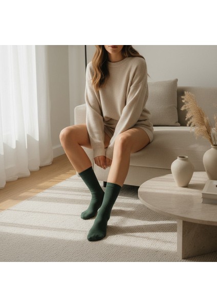 Gost Liria- 5’li Renkli Ribanalı Unisex Soket Çorap