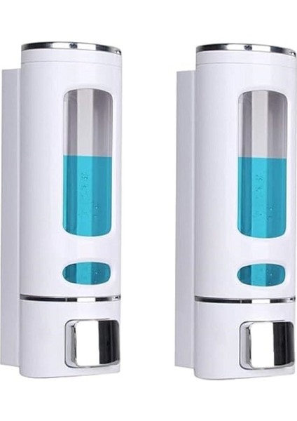 Dln Shop 2 Adet Beyaz 400 ml Duvara Monte Manuel Sabunluk Sıvı Lavabo Sabunluk El Sabunu D-52