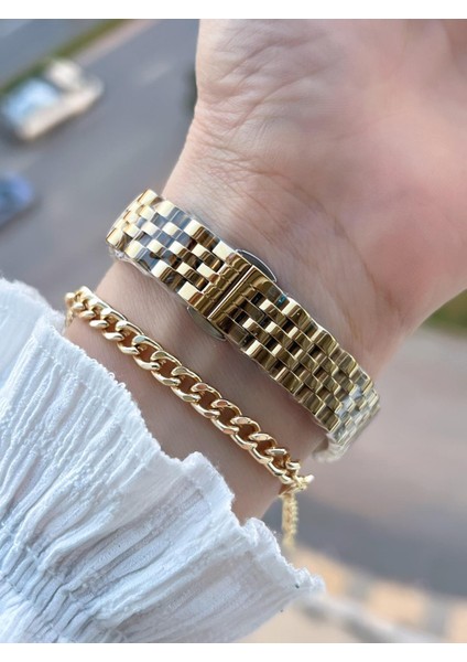 Çelik Kordon 30 mt Suya Dayanıklı Kadın Kol Saati+Bileklik BF.GF.10109.2 modelleri