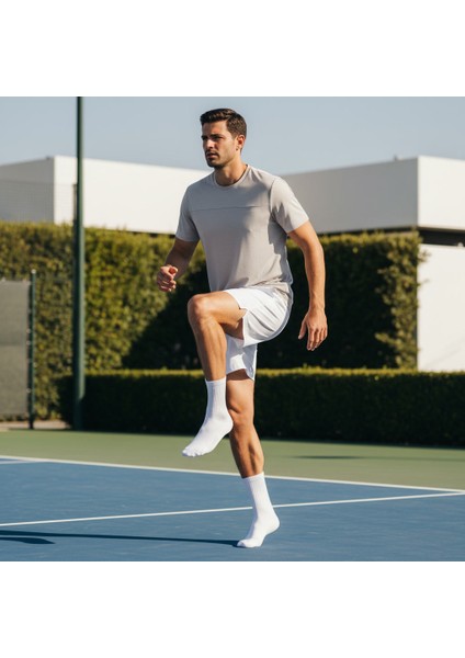 Gost Liria -5’li Beyaz Ribanalı Tenis Çorap