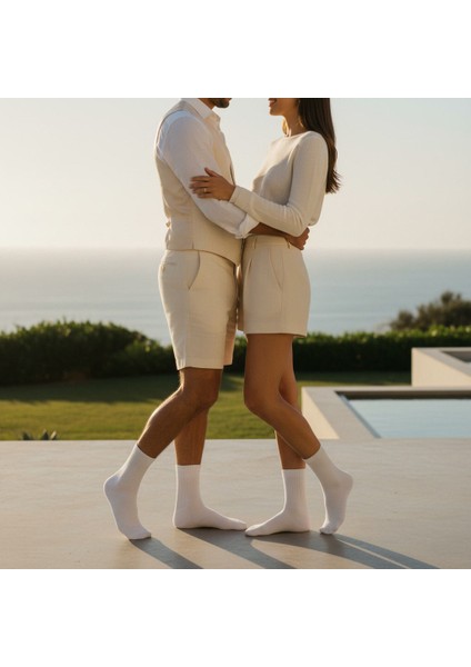 Gost Liria -5’li Beyaz Ribanalı Tenis Çorap