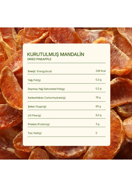 Kurutulmuş Mandalina - Soft Dried - Atıştırmalık Kuru Meyve 2 x 50 gr indirimleri