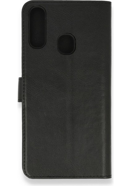 Buğz Samsung Galaxy A20S Kılıf Trend S Plus Kapaklı Kılıf - Siyah