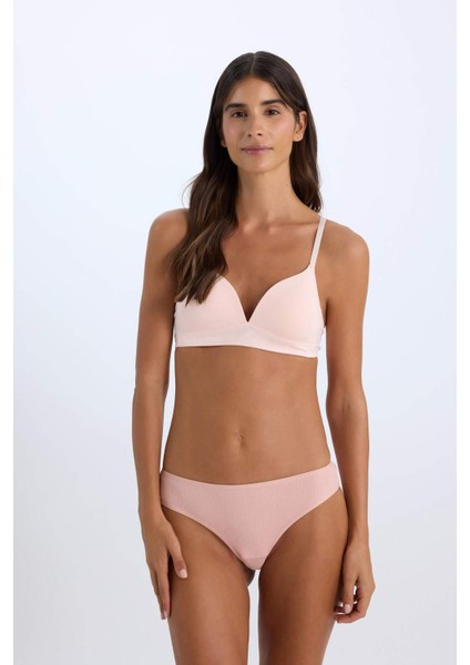 Ribana 3'lü Paketli Basic Düz Brazilian Slip Külot-Fall in Love A3474AX24AU