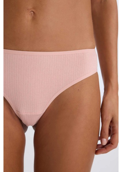 Ribana 3'lü Paketli Basic Düz Brazilian Slip Külot-Fall in Love A3474AX24AU