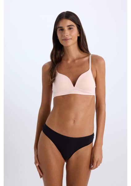 Ribana 3'lü Paketli Basic Düz Brazilian Slip Külot-Fall in Love A3474AX24AU