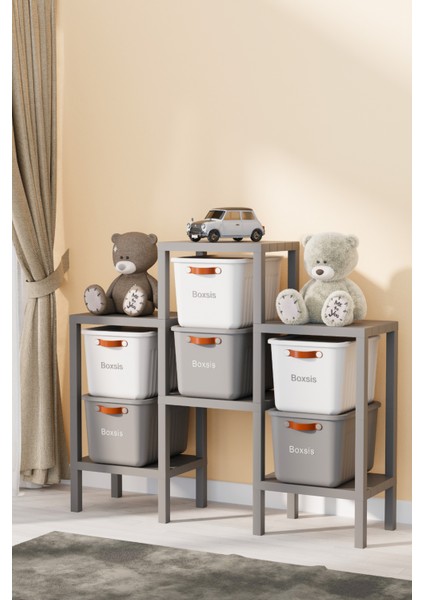 Ombeg Modüler Raf, Çok Amaçlı 6 Bölmeli Raf Ünitesi, 6 Raflı Organizer