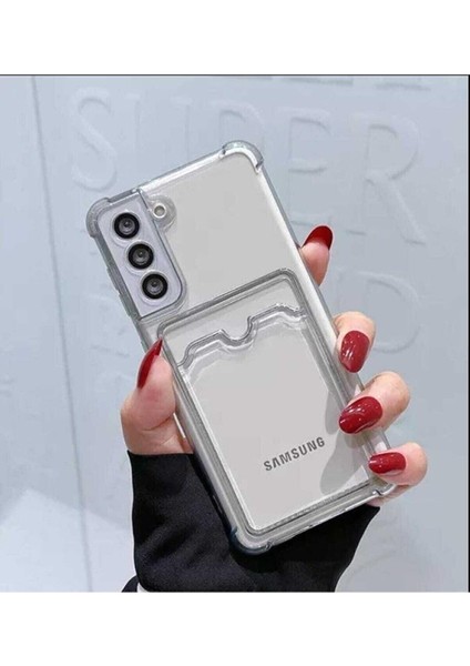 Samsung Galaxy S24 Plus Uyumlu Kılıf Airbag Tasarımlı Şeffaf Kartlıklı G-Kart Kapak modelleri