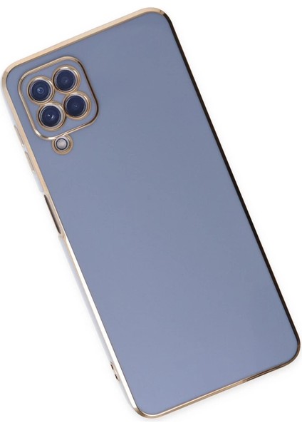 Buğz Samsung Galaxy A12 Kılıf Volet Silikon - Mavi modelleri