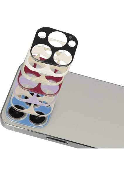 Buğz Iphone 13 Pro Max Rainbow Kamera Lens Koruma Cam - Koyu Kırmızı fiyatları