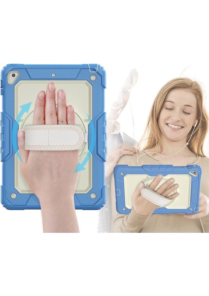 Buğz Ipad 5 Air 9.7 Kılıf Strap New Tablet Kapak - Mavi fiyatları