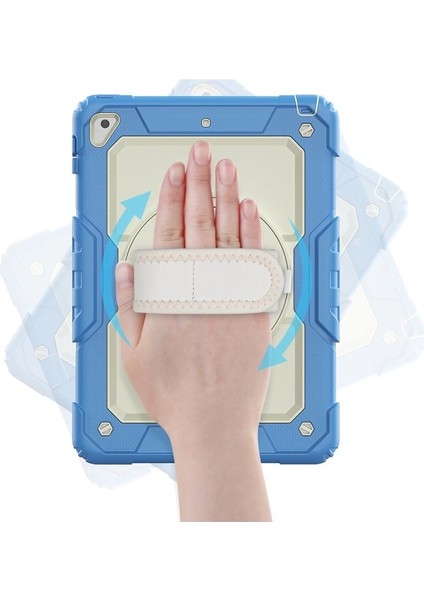 Buğz Ipad 5 Air 9.7 Kılıf Strap New Tablet Kapak - Mavi modelleri