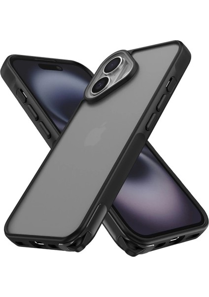 Buğz Iphone 16 Kılıf Elegant Kapak - Siyah