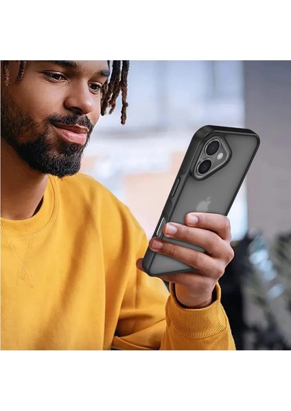 Buğz Iphone 16 Kılıf Elegant Kapak - Siyah modelleri