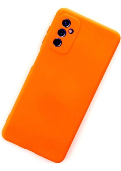 Buğz Samsung Galaxy M52 5g Kılıf Nano Içi Kadife Silikon - Turuncu modelleri