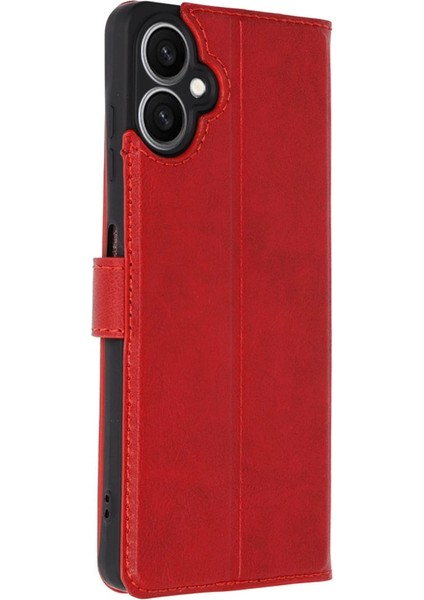 Buğz Samsung Galaxy A06 Kılıf Trend S Plus Kapaklı Kılıf - Kırmızı