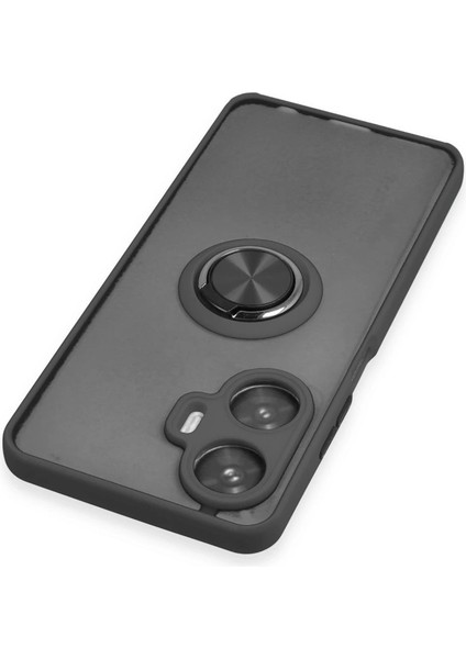 Buğz Realme C55 Kılıf Montreal Yüzüklü Silikon Kapak - Siyah fırsatları