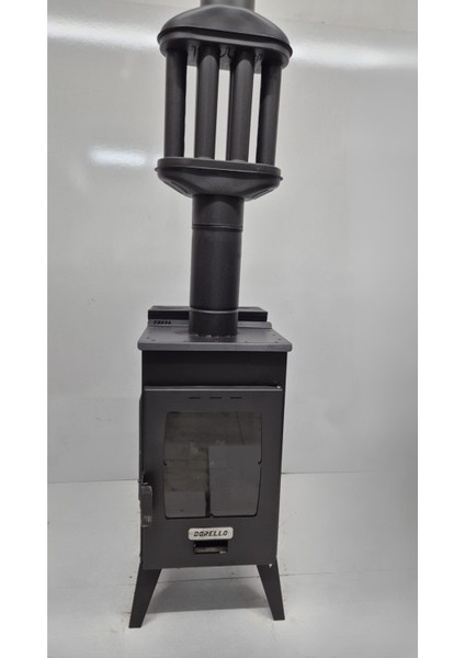 Pelet Sobası 3 Camlı Pelet Sobası Şömine Soba