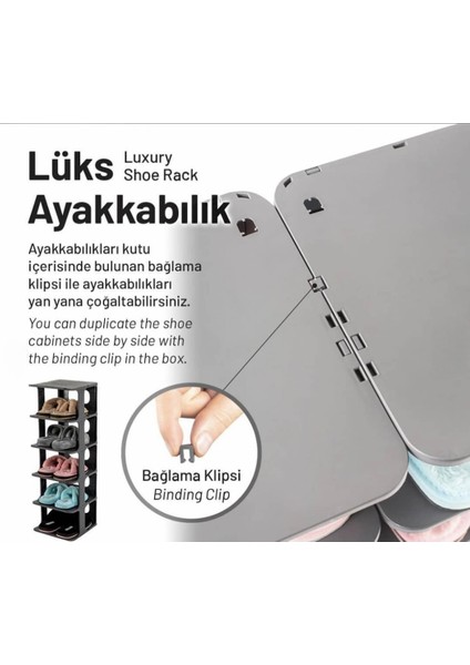Omas Lüks 5 Katlı Ayakkabılık Düzenleyici Organizer – Portatif ve Şık Tasarım indirimleri
