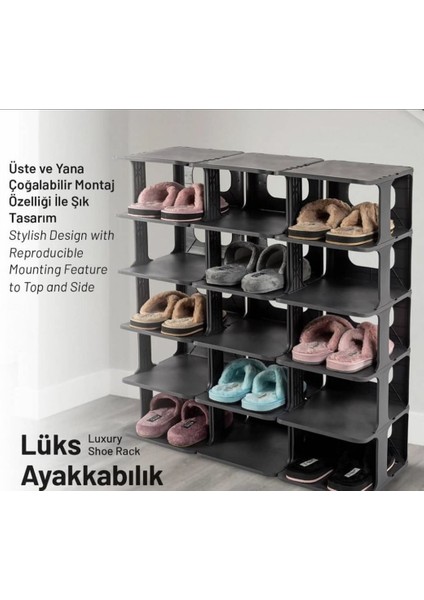 Omas Lüks 5 Katlı Ayakkabılık Düzenleyici Organizer – Portatif ve Şık Tasarım
