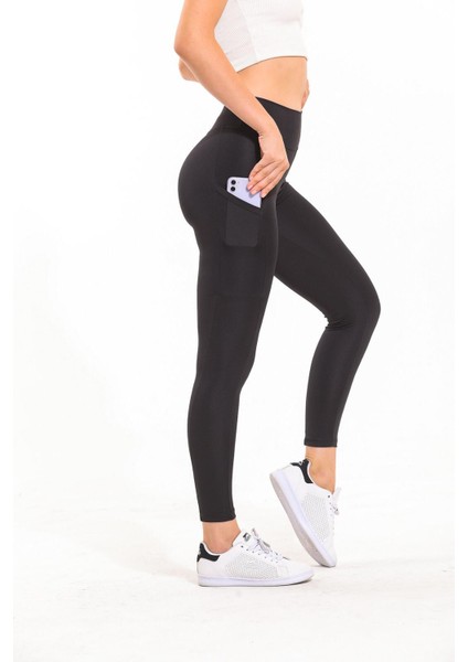 Yüksek Bel Çepli Tayt