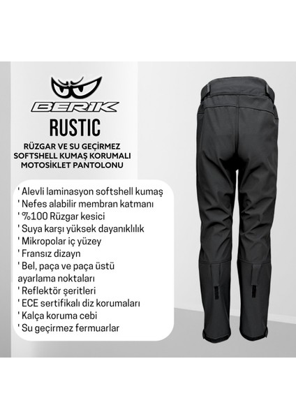 Rustic Soft Shell Korumalı Moturcu Pantolonu modelleri