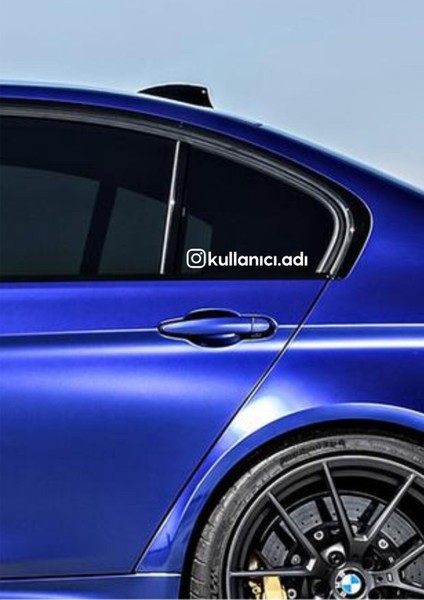 Instagram Logolu Kullanıcı Adı - 2 Adet 20 cm - Araç Kelebek Cam Sticker Etiketi Folyo Kesim fiyatları