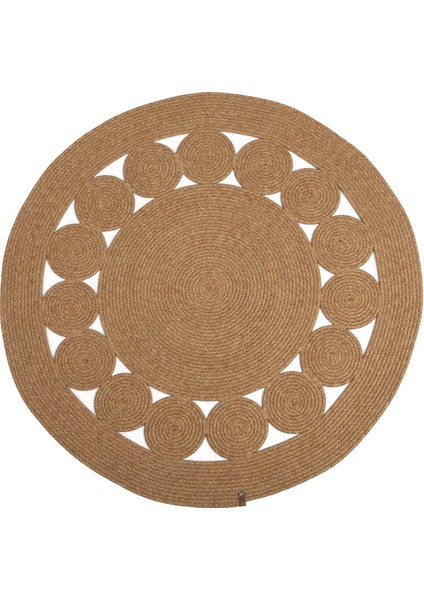 Reygon Ege 3 Hasır Daire Dekoratif El Örgüsü Kilim Yolluk Halı