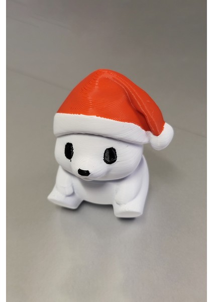 Noel Şapkalı Oturan Kutup Ayısı Dekoru –bioplastik Yılbaşı Süs Objeleri fırsatları