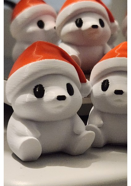 Noel Şapkalı Oturan Kutup Ayısı Dekoru –bioplastik Yılbaşı Süs Objeleri indirimleri