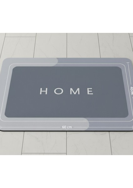 Kaymaz Tabanlı Ultra Emici Gri Banyo Paspası - Güvenli ve Kuru Zemin Matı 40X60 cm indirimleri