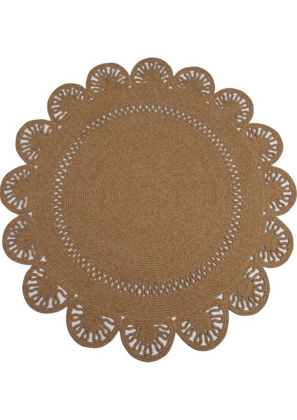 Reygon Ege 24 Hasır Daire Dekoratif El Örgüsü Kilim Yolluk Halı