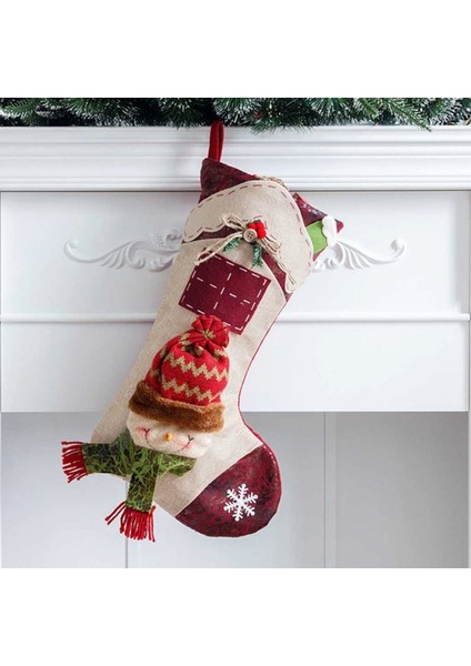 Yılbaşı Dekor Lüks Çorap Şömine Duvar Süsleme Çorabı Yılbaşı Süsü Hediyelik Büyük Çorap fiyatları