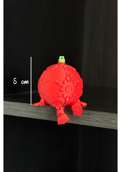 Kırmızı Desenli Oturan Yılbaşı Süsü Biblo – Bioplastik Dekoratif Masa ve Raf Objesi fiyatları