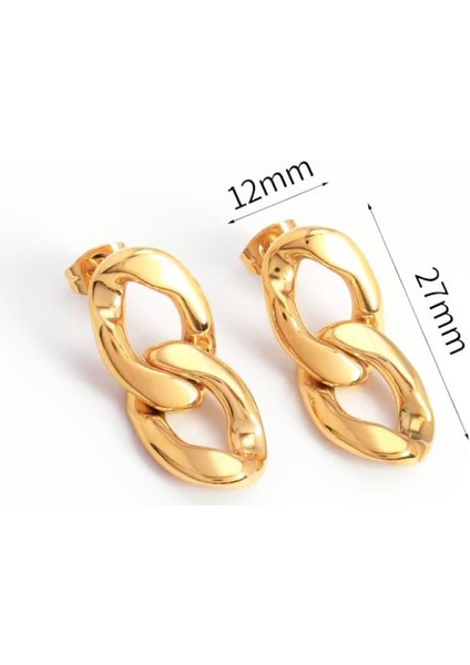 Altın Renk Gurmet Model Çivi Kilitli Sallantılı Küpe fırsatları