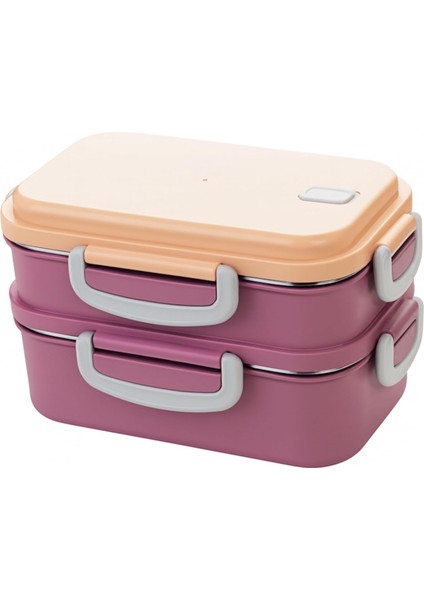 Titiz Aura 2 Katlı Çelik Bölmeli Beslenme Kutusu 850 ml (450+400)