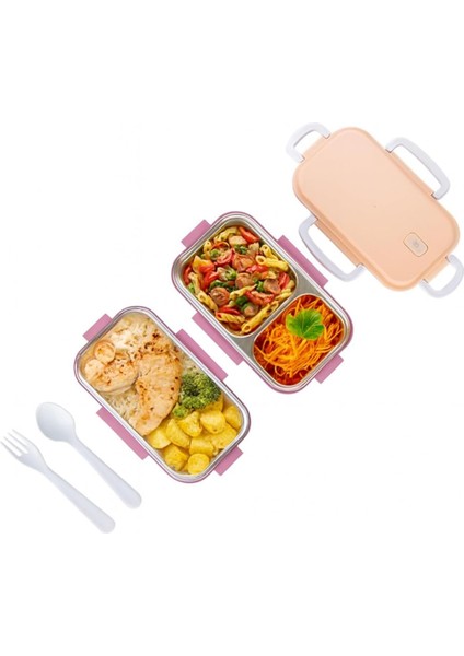 Titiz Aura 2 Katlı Çelik Bölmeli Beslenme Kutusu 850 ml (450+400) fiyatları