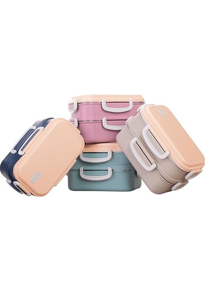 Titiz Aura 2 Katlı Çelik Bölmeli Beslenme Kutusu 850 ml (450+400)