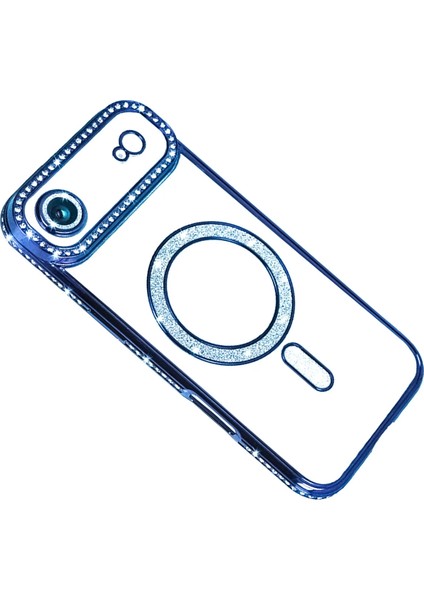 Rdbydn Newface Apple Iphone 17 Air Joke Simli Magneticsafe Kılıf - Mavi modelleri