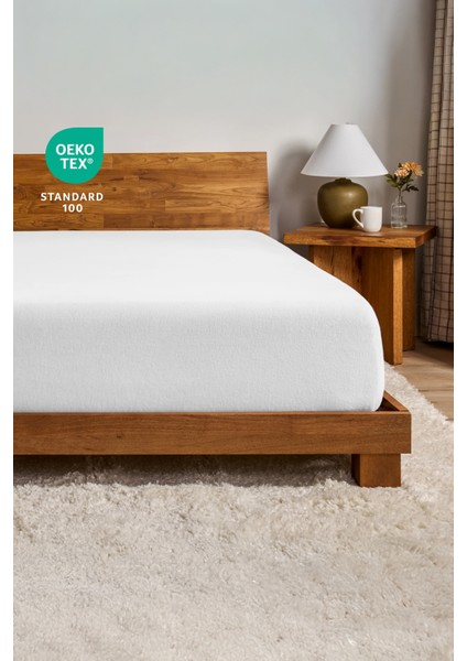 %100 Pamuk Penye Kumaş Lastikli Çarşaf - Fitted - Yumuşak - Kaliteli Tek Kişilik - Çift Kişilik