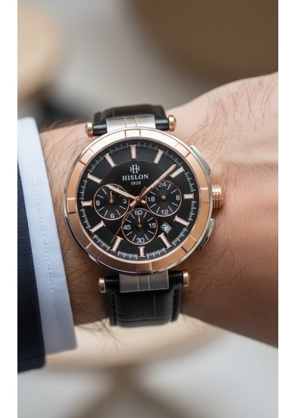 Siyah Deri Kordon Erkek Kol Saati DT202T-04BR