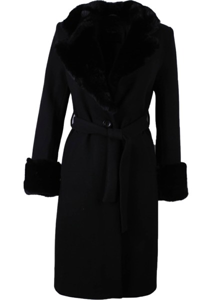 26KG07000018 Siyah Kadın Kaban 3412