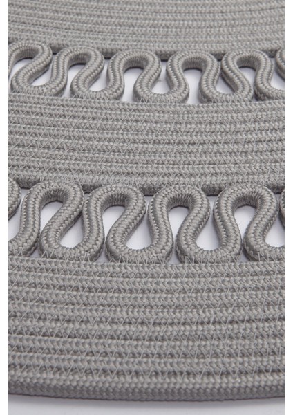 Reygon Ege 5 Gri Daire Dekoratif El Örgüsü Kilim Yolluk Halı modelleri